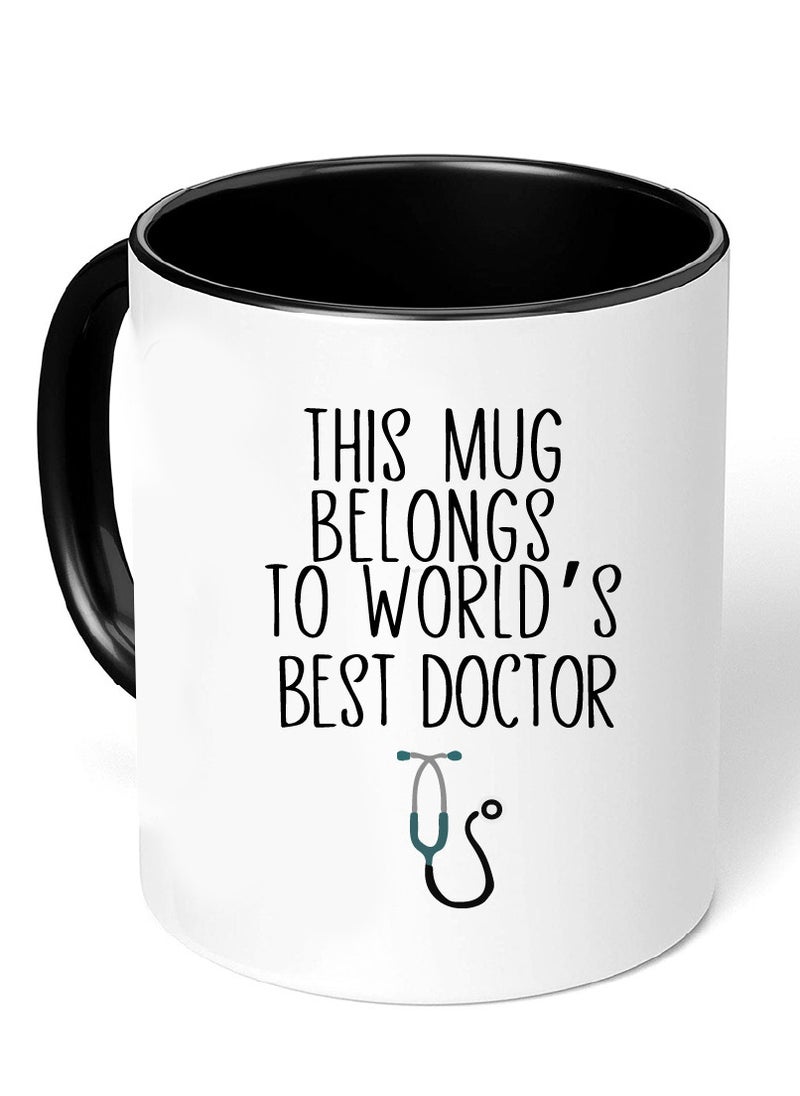 PRINTSHOP4ME - Doctor's Day Ceramic Coffee Mug - Stylish Doctor's Day Black Two Tone Coffee Mug - Ceramic Coffee Mug for Doctor's Day Celebration - Doctor's Day Gift - Image 1