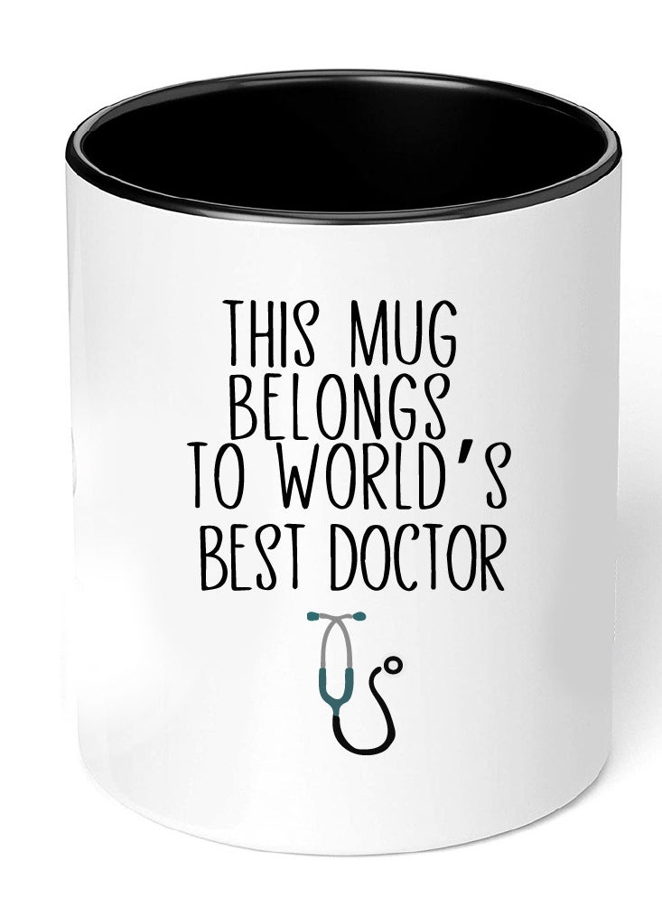 PRINTSHOP4ME - Doctor's Day Ceramic Coffee Mug - Stylish Doctor's Day Black Two Tone Coffee Mug - Ceramic Coffee Mug for Doctor's Day Celebration - Doctor's Day Gift - Image 1
