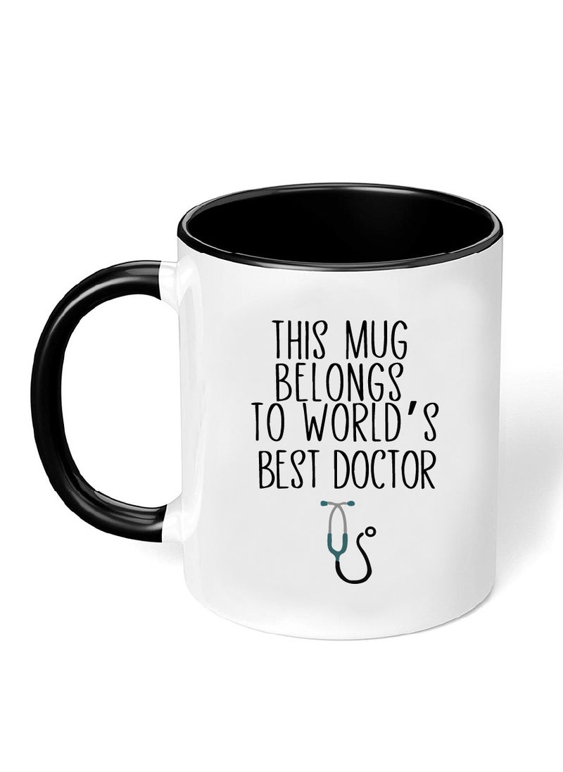 PRINTSHOP4ME - Doctor's Day Ceramic Coffee Mug - Stylish Doctor's Day Black Two Tone Coffee Mug - Ceramic Coffee Mug for Doctor's Day Celebration - Doctor's Day Gift - Image 1