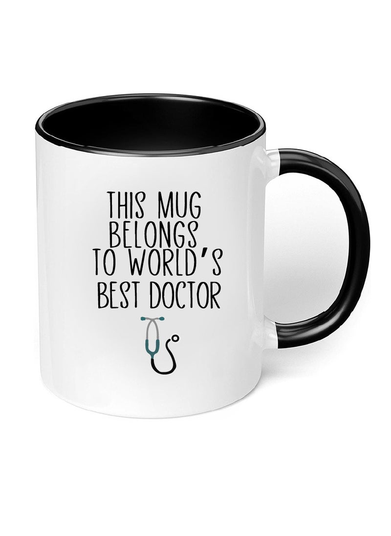 PRINTSHOP4ME - Doctor's Day Ceramic Coffee Mug - Stylish Doctor's Day Black Two Tone Coffee Mug - Ceramic Coffee Mug for Doctor's Day Celebration - Doctor's Day Gift - Image 1