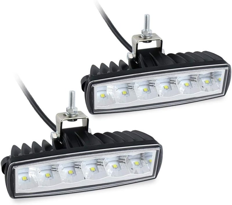 STDYSUN 6-Inch 30W LED Fog Lights Bar - Waterproof Offroad Driving Lights (2 Pcs) - Image 1