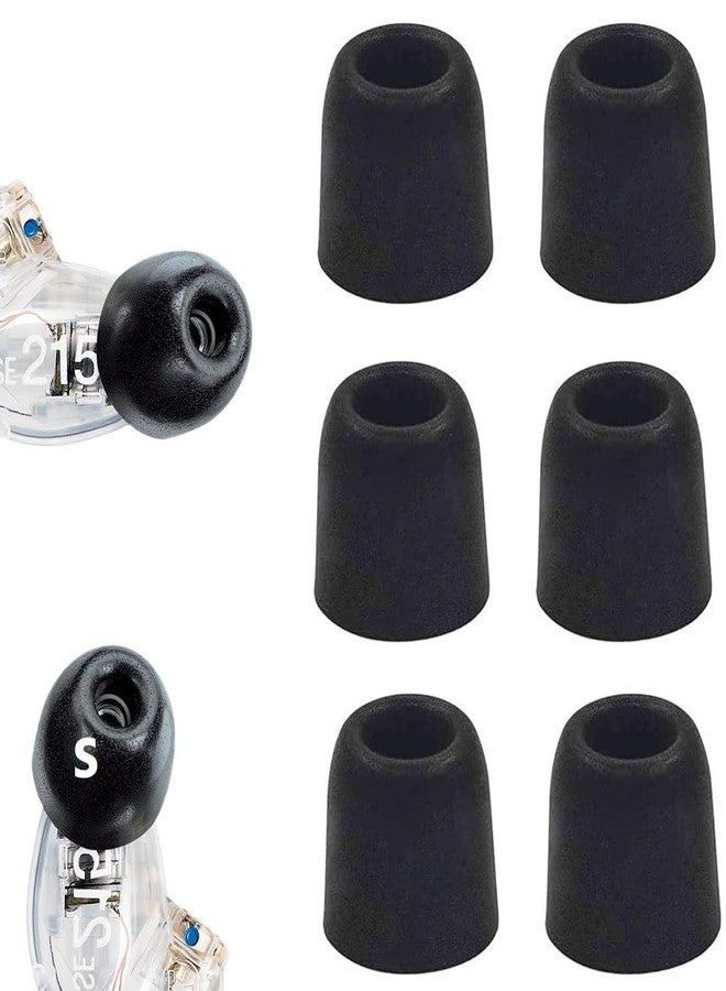 BLLQ Replacement Memory Foam Tips Foam Sleeves Earbuds Compatible with Shure SE215 AONIC 215 SE112 SE315 SE425 SE530 SE535 Earphones, [Noise Cancelling] 6PCS 3Pairs [Small Size] 524S - Image 1