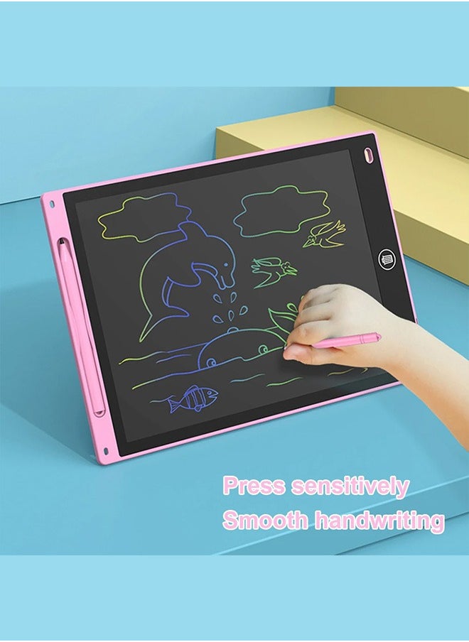 Generic - LCD Writing Tablet for Kids, 12 Inch Colorful Doodle Board Drawing Pad, Erasable Electronic Painting Pads, Reusable Writing Pad, with Lock Function Educational Toy Gift for Girls Boys Toddlers (Blue) - Image 1