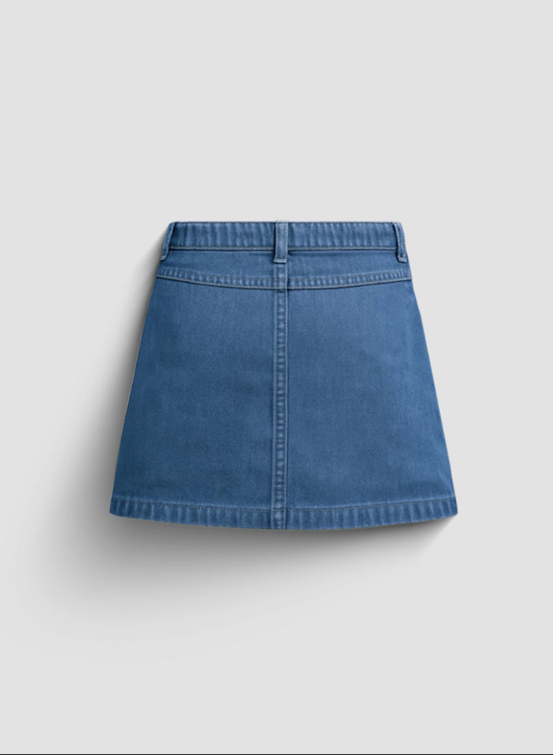 Y&CO Denim Short Skirt - Image 2