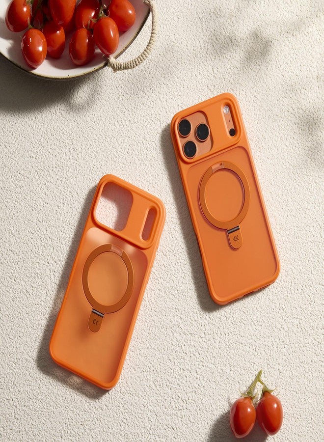 CASEKOO [Cosmic Orange] for 17 Pro Case with Magnetic Ring Stand [Military Drop Protection] [Fit for MagSafe] Shockproof Translucent Matte Slim Phone Cover for 17 Pro Case 6.3 Inch - Image 2