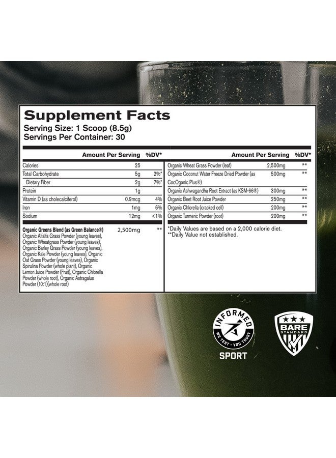 Bare Performance Nutrition Bpn Strong Greens Superfood Powder Pineapple Coconut Improve Energy Digestion Gut Health Antioxidants Nongmo Gluten Free And No Artificial Sweeteners 30 Servings - Image 3