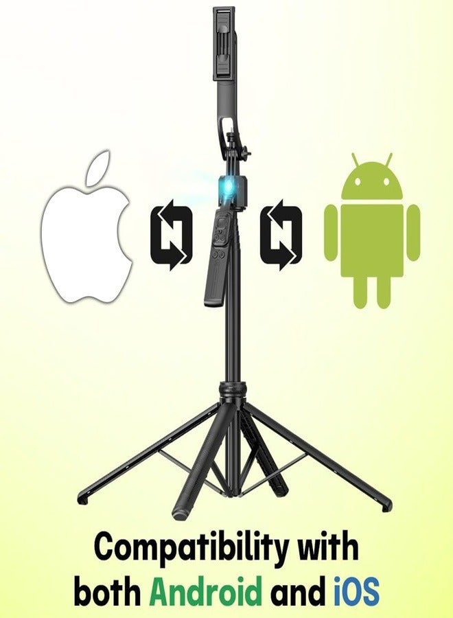 PLOKAMA A7 AI Face Tracking Tripod with Gesture Control, 360° Rotating Selfie Stick, Adjustable Stand for iPhone & Android, Great for Video Recording, Content Create, Live Streaming - Image 4