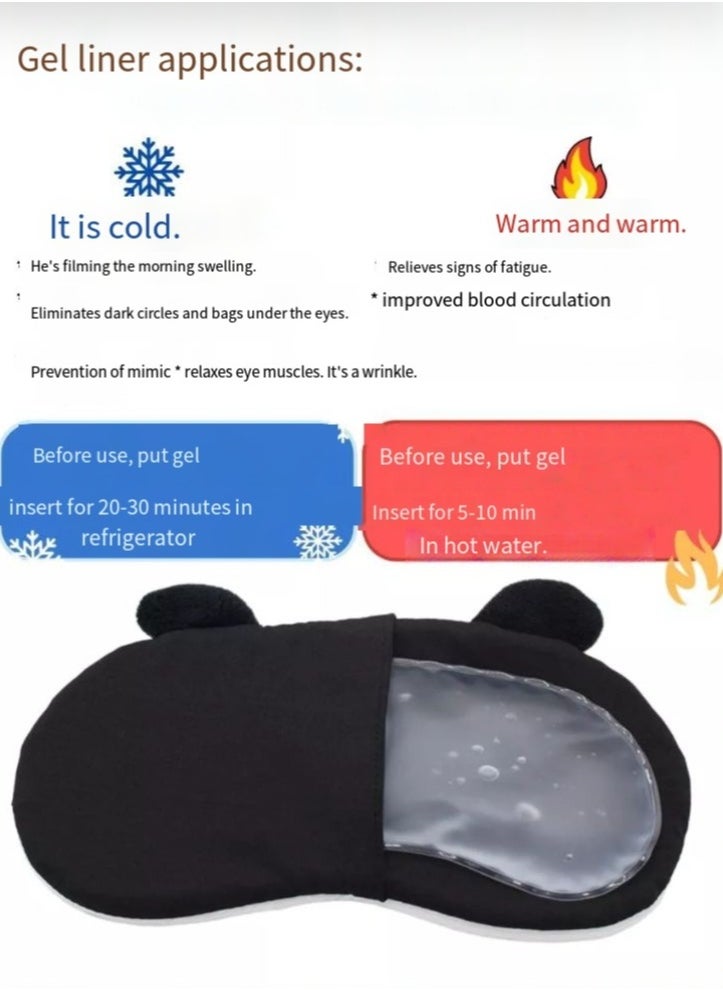 Sleep Eye Mask Cute Animal Eye Mask Soft Sleep Eye Mask Night Sleep Eye Mask Adjustable Elastic Sleep Eye Mask Suitable for Women Kids Girls and Adults  - Image 5