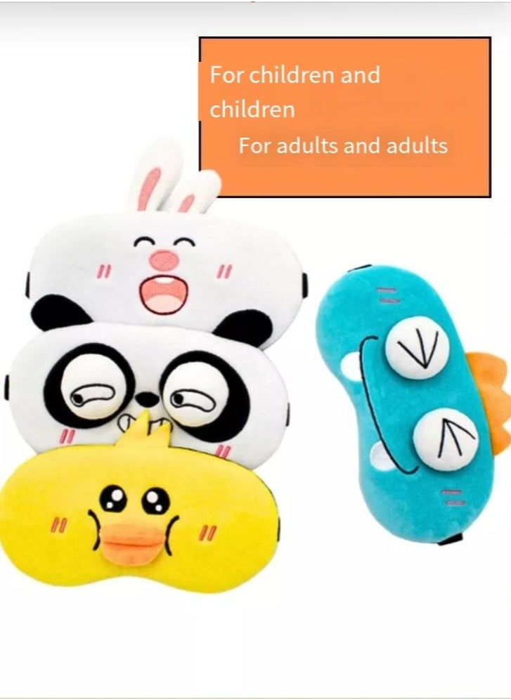Sleep Eye Mask Cute Animal Eye Mask Soft Sleep Eye Mask Night Sleep Eye Mask Adjustable Elastic Sleep Eye Mask Suitable for Women Kids Girls and Adults  - Image 2