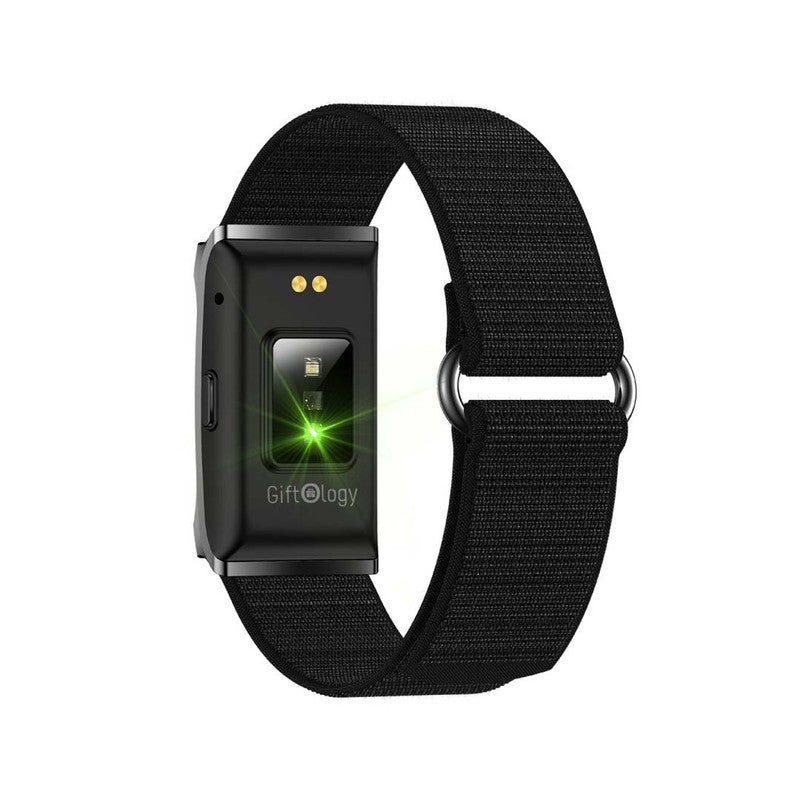 giftology FITBAND Giftology Screenless Health & Fitness Band Black | Smart Activity Tracker with Heart Rate, Sleep, Step Counter, Calorie Tracking, Lightweight Wearable, Ideal for Daily Fitness Use - Black - Image 1