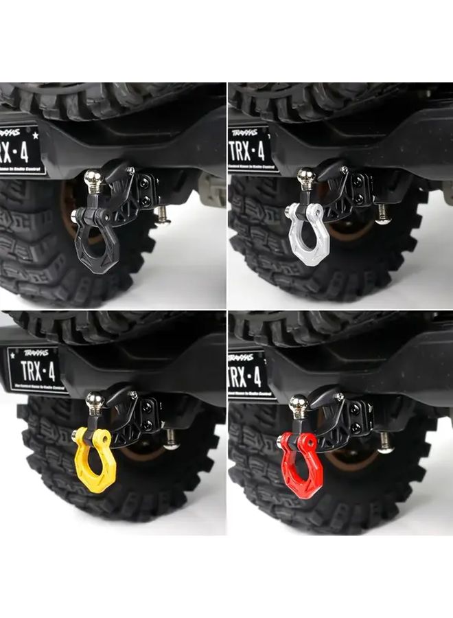 Adjustable RC Trailer Hitch Tow Hook Metal Construction Easy Access Ball Locking Mechanism Yellow - Image 2