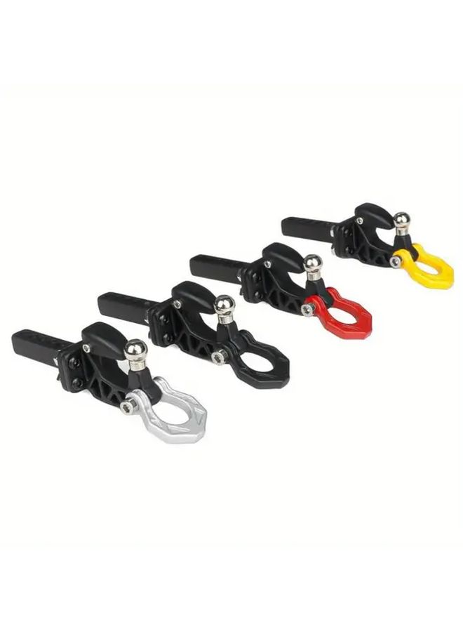 Adjustable RC Trailer Hitch Tow Hook Metal Construction Easy Access Ball Locking Mechanism Yellow - Image 3