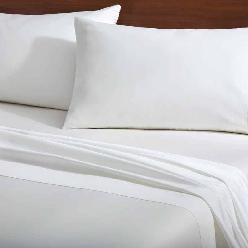 Lucid White Label 600 TC Cotton Rich Sheet Set - Image 1