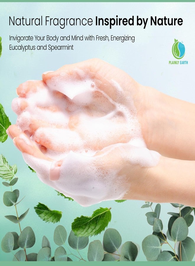 Plainly Earth AntiMicrobial Hand Soap 64 oz - Eucalyptus Spearmint Gentle Foaming Liquid Hand Soap Refill Antibacterial - Moisturizing, Long Lasting Freshness & Safe for Skin - Image 5