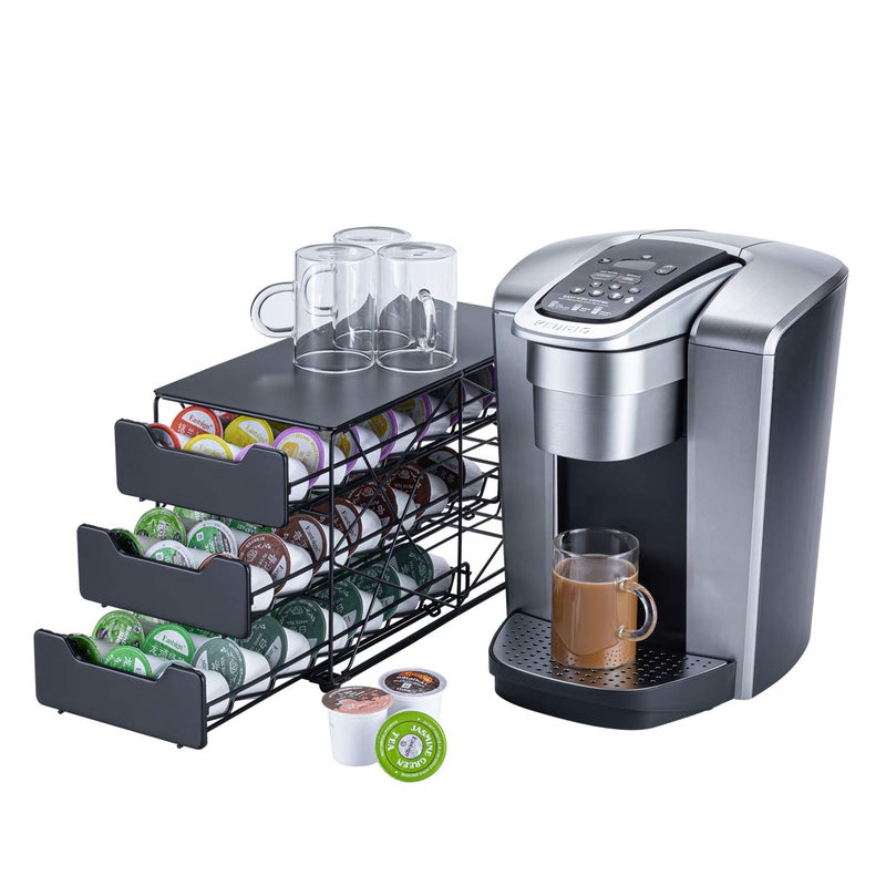 Rice rat k cup Holders for Counter Small for Keurig kcup Holder for mr Coffee for Tea 63 pods3 tiers