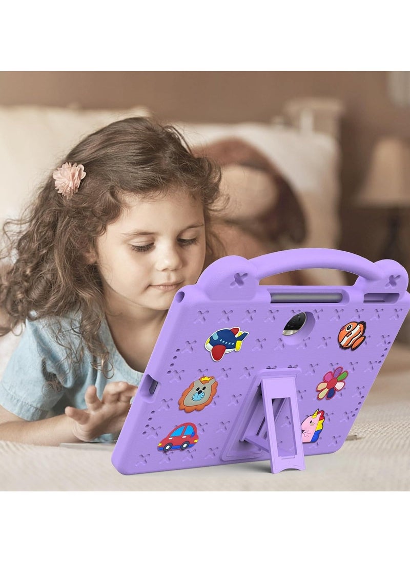 حافظة أطفال متوافقة مع هونر باد 9 بحجم 12.1 بوصة 2024، غلاف EVA فائق القوة مقاوم للصدمات مع قاعدة لحماية أطفال هونر باد 9 (بنفسيجي) - Image 4