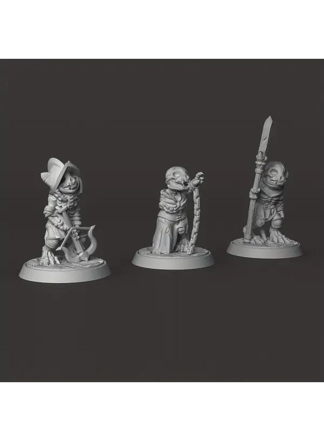 3 Pcs Cat Undead Skeleton Set Miniature Figurines For Tabletop Gaming Collecting - Image 2