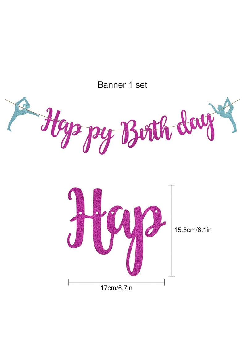 Generic - Gymnastics Birthday Party Decorations Set for Girls, Gymnastic Party Supplies with Birthday Banner Gymnastics Party Latex Balloons for Birthday Party Decorations - Image 1