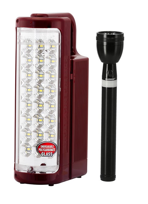 Olsenmark Rechargeable emergency LED Lantern with Flashlight OMEFL2804