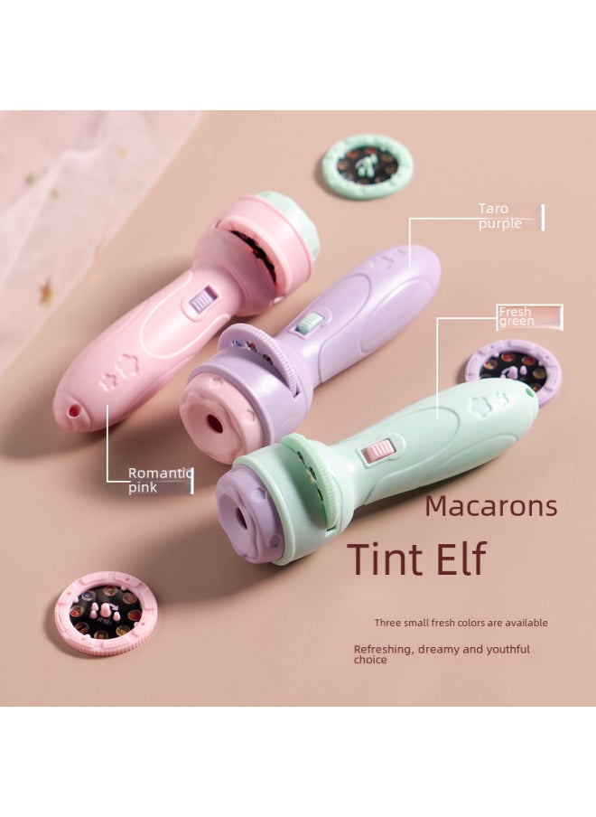 Generic - Children's Projection Flashlight Luminous Toys Early Education Cognitive Fun Cartoon Projector Gift Stall Wholesale-Color:(separate Flashlight Without Card) Cream Yellow - Image 1