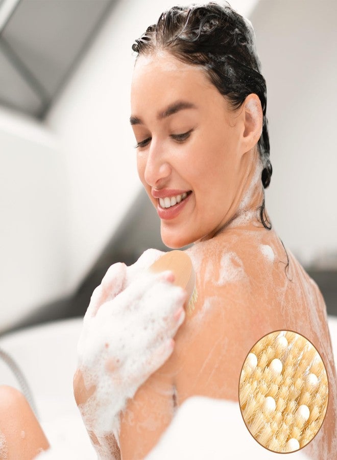 Molain 10 Pcs Dry Brushing Body Brush, Natural Bristle Exfoliating Brush Exfoliating Brushes with Massage Nodule Dry Skin Body Scrubber for Shower Blood Circulation, Deep Exfoliation for Smooth Skin - Image 5