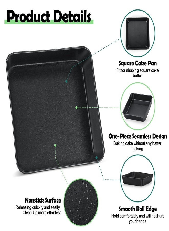 TeamFar Non-Stick Square Cake Pan, 9 Inch Square Baking Roasting Pan for Oven, with Stainless Steel Core for Cooking Cake Brownie Lasagna, Non-Toxic & Heavy-Duty, Release & Clean Easily - Image 3