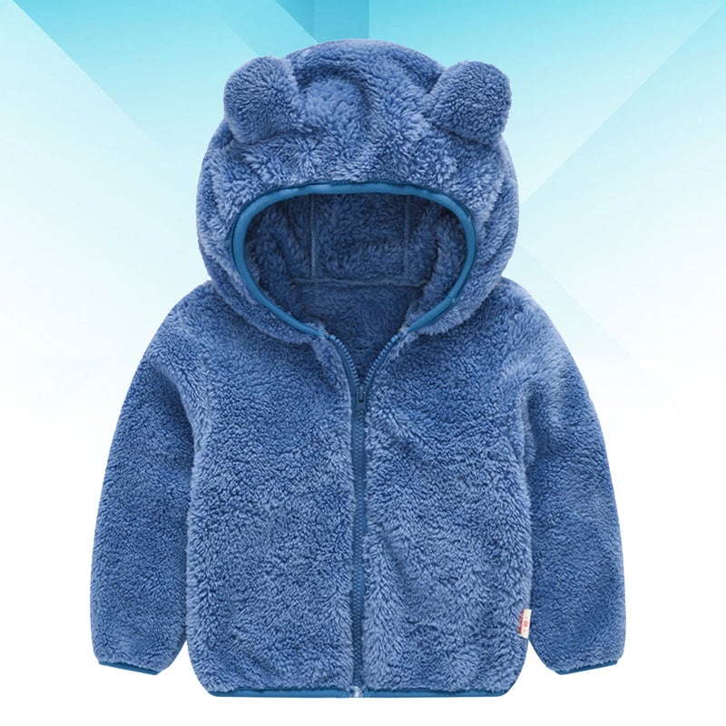 🧸 معطف فرو دافئ بغطاء رأس برسمة دب لفصلي الخريف والشتاء مقاس ارتفاع سم - Image 4
