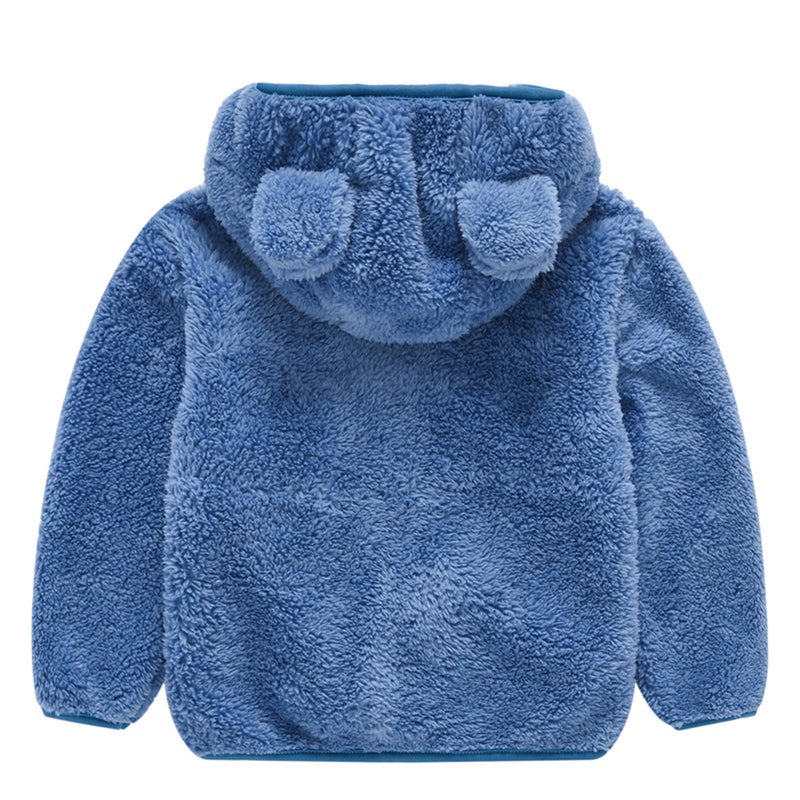🧸 معطف فرو دافئ بغطاء رأس برسمة دب لفصلي الخريف والشتاء مقاس ارتفاع سم - Image 1
