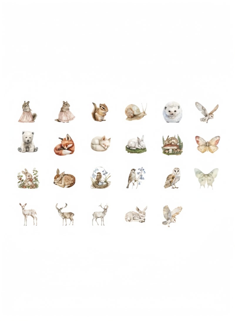 اعاره 184 ملصقات حيوانات لطيفة، ملصقات جمالية للفتيات، ملصقات تزيين اليوميات والدفتر، ملصقات الكمبيوتر المحمول، ملصقات لوح التزلج، ملصقات الدراجات. - Image 3