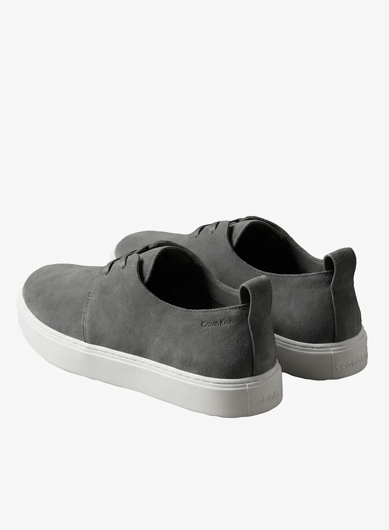 Calvin Klein Granite Gray/Off White Hybrid Suede Derby Shoes for Men | Best Price UAE