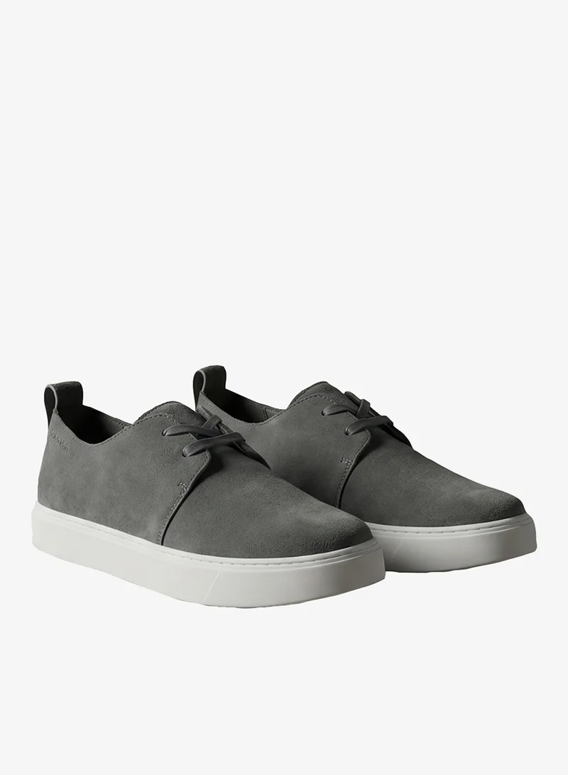 Calvin Klein Granite Gray/Off White Hybrid Suede Derby Shoes for Men | Best Price UAE