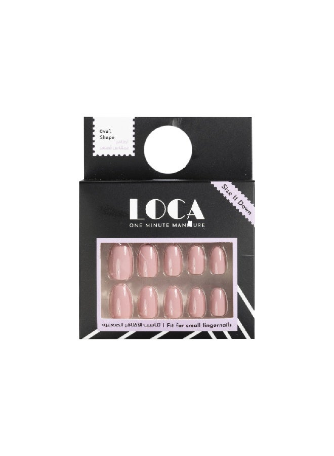 loca Small Nails #N1-Oval shape pink color - Image 1