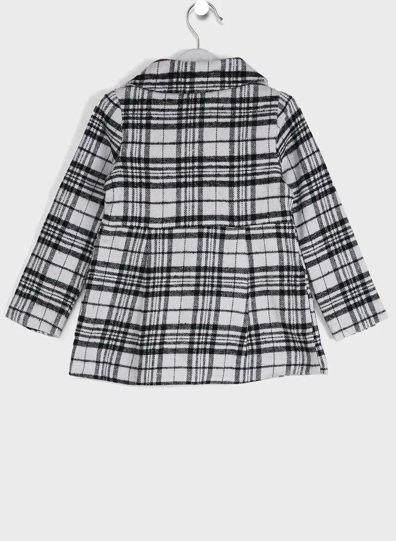 Nautinati Checked Heart Print Coat