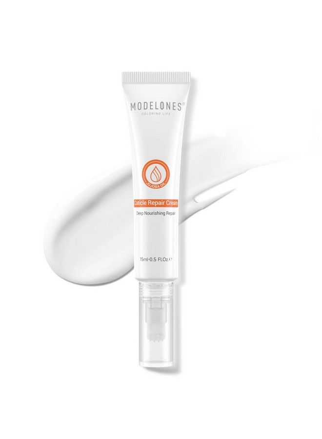modelones كريم كوتيكل مرطب للغاية زيت كوتيكل للعناية بالأظافر زيت جوجوبا العضوي سيروم فيتامين E علاج ترطيب عميق لإصلاح الكوتيكل غير دهني يهدئ ويصلح الكوتيكل الجاف والمتشقق 15 مل - Image 1