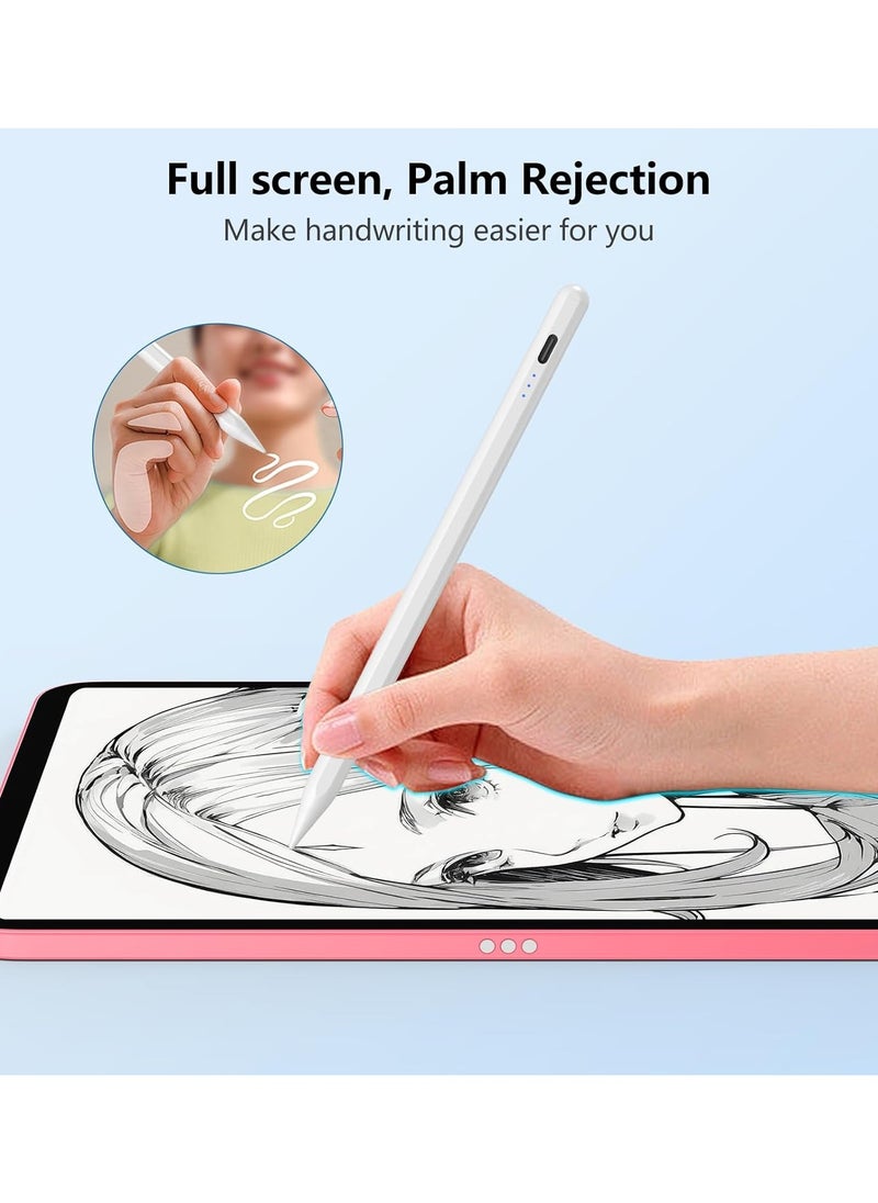 ماركة غير محددة قلم ستايلس لأجهزة iPad (2018-2023) – شحن سريع، رفض راحة اليد، دقة عالية، متوافق مع iPad Pro، Air، Mini، وأجهزة iPad الجيل 6-10  - Image 4