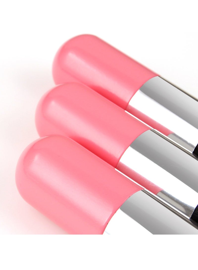 AROAQ Liquid Blending Brush, 1pc Plump Black Silver Soft Bristles Makeup Brush, Portable Fat Little Traceless Foundation Brush, Durable Face Makeup Travel Brush, (Black Handle Silver Tube-little Fatty) - Image 3