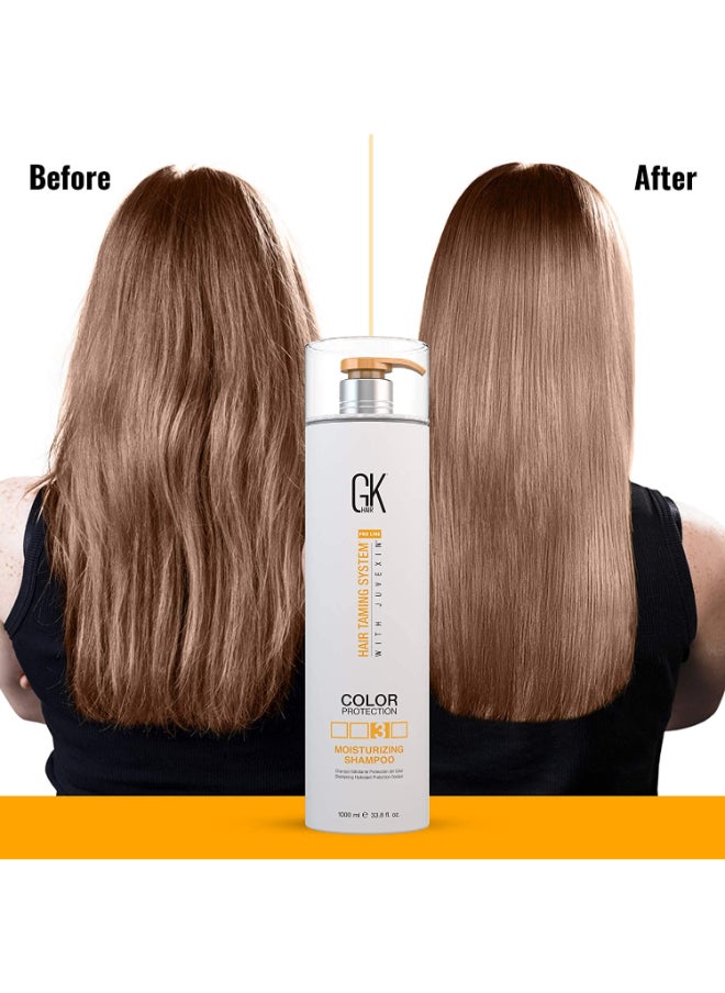 GK Hair Moisturizing Shampoo 1000Ml For Hydrating Color Protection Dry Damage Curly Frizzy Thinning Color Treated Hair Repair Organic Paraben Sulfate Free  - Image 3