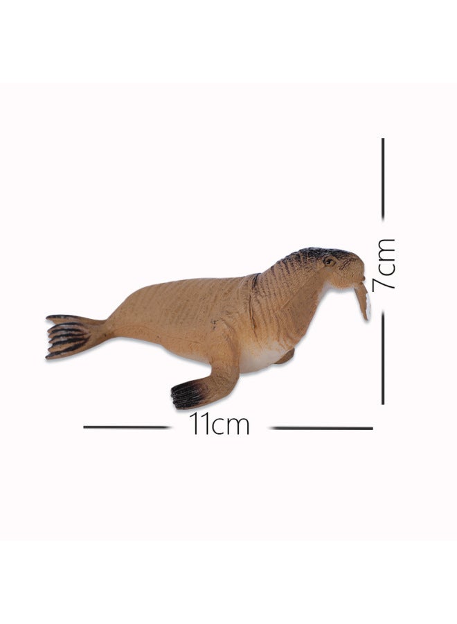 Children's Sea Animal World Seal Model Hippocampus Crab Science And Education Cognitive Ornaments Simulation Crab Dolphin Toy-Color:Ocean - Image 5