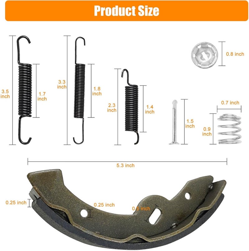 MOSNAI EZGO Brake Shoes & Spring Kit Assembly for E-Z-Go Medalist/TXT 1997 Up & Yamaha G2-G22 - Image 5
