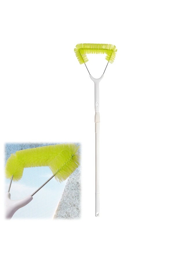 Extendable Window Screen Cleaning Brush No Removal Window Screen Cleaner Long Handle Dust Cleaning Tool 120x20cm for Home Window Screen Cleaning and High Rise Cleaning - Image 1