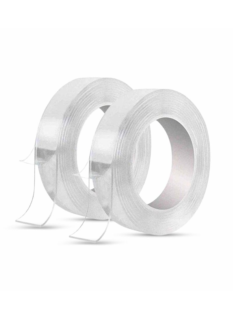 Sunvox 2 ROLL- Multipurpose Washable Double Sided Nano Reusable Adhesive Tape Clear for Walls, Kitchen, Carpet Fixing, Photos Pasting, etc Household & Industrial - Image 1