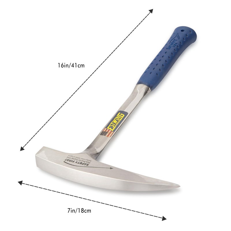 ESTWING Rock Pick - 22 oz Geology Hammer with Pointed Tip & Shock Reduction Grip - E3-23LP - Image 2