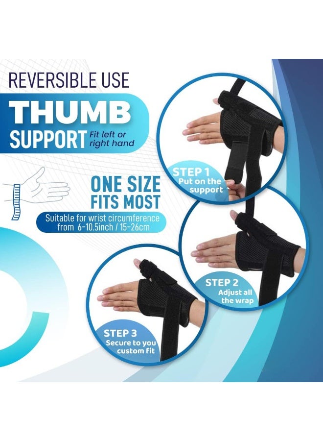 جبيرة إبهام للرجال والنساء، دعامة إبهام لعلاج التهاب الأوتار، إصابات مفصل الرسغ المتكررة، تخفيف آلام الإبهام، دعامة إبهام لليد اليمنى واليسرى - مقاس موحد، بيج - Image 4