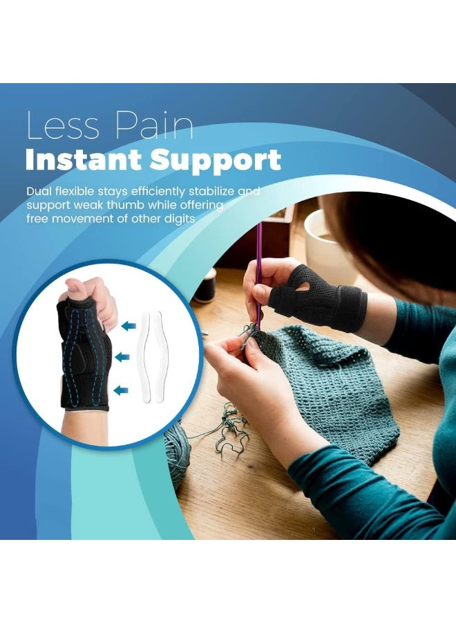 جبيرة إبهام للرجال والنساء، دعامة إبهام لعلاج التهاب الأوتار، إصابات مفصل الرسغ المتكررة، تخفيف آلام الإبهام، دعامة إبهام لليد اليمنى واليسرى - مقاس موحد، بيج - Image 5
