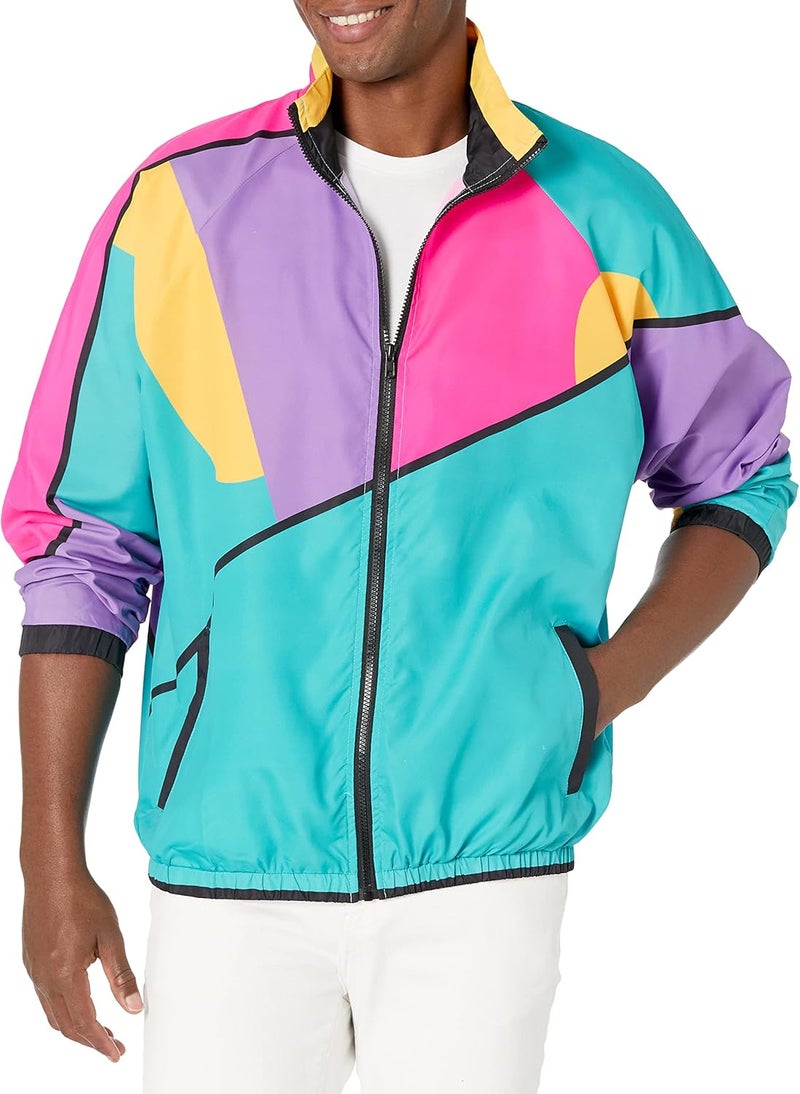 Funny Guy Mugs Gnarly 80s & 90s Retro Neon Windbreaker - X-Large - Image 1