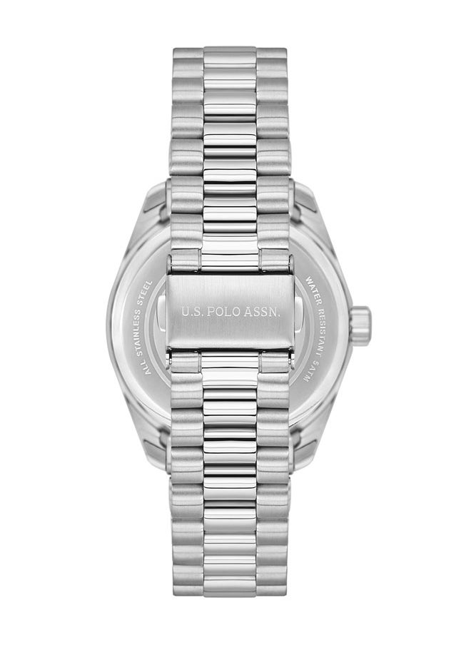 U.S. Polo Assn. Fundamental 41mm Men's Analog Watch with Stainless Steel Bracelet  - Image 3