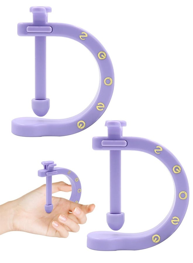 2PCS Purple Acupressure Pressure Point Clip, Adjustable Fixed Clip Manual Massage Tool for Hand Foot Ear Tension Stress Fatigue Relief - Image 1