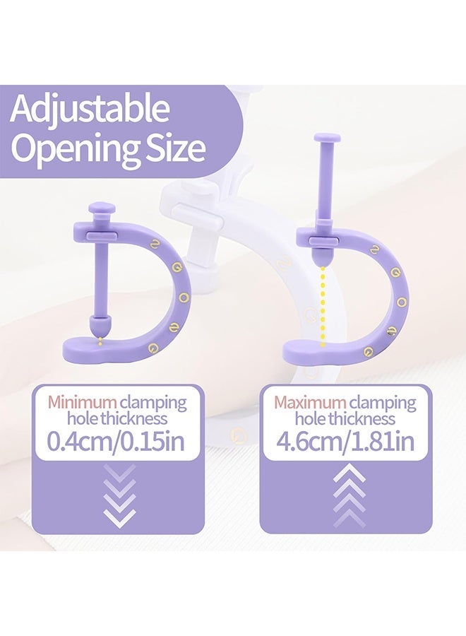 2PCS Purple Acupressure Pressure Point Clip, Adjustable Fixed Clip Manual Massage Tool for Hand Foot Ear Tension Stress Fatigue Relief - Image 4