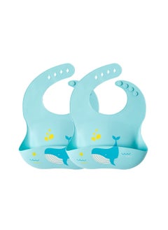 Muslin Tree 2-Piece Waterproof Silicone Baby Bibs  - Image 1