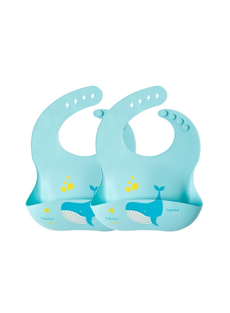 Muslin Tree 2-Piece Waterproof Silicone Baby Bibs  - Image 1